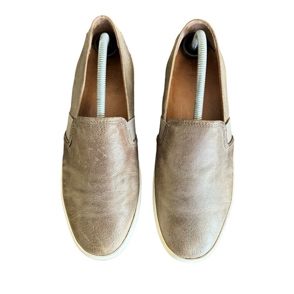 Frye Dylan Women's 9.5M Brown Gray Leather Slip On Athletic Shoes Sneakers - Picture 3 of 7